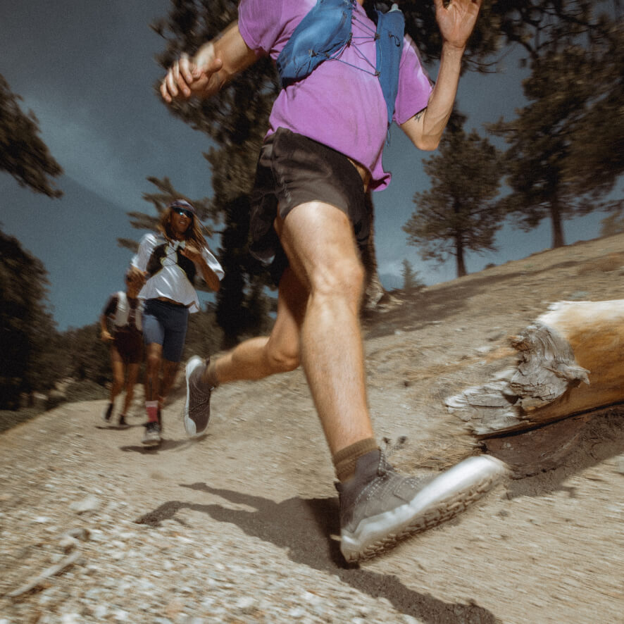 Athlete training in barefoot shoes